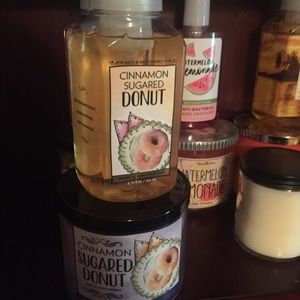Sugared donut candle and hand soap